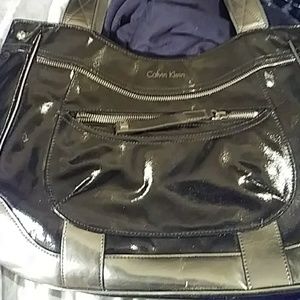 CK black and silver bag